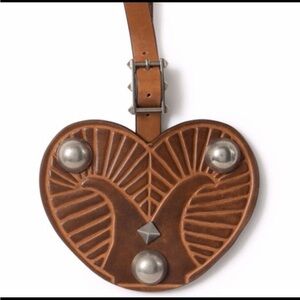 Valentino Leather Heart Bag Charm/Key Charm